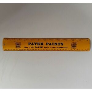 Promotional Ruler Company Patek Paints Metal Curved Yellow VTG Tool Art Studio